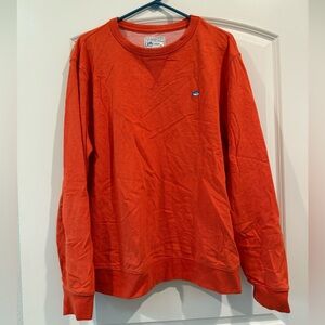 Southern Tide Orange Crewneck Sweater Vibrant Casual Style